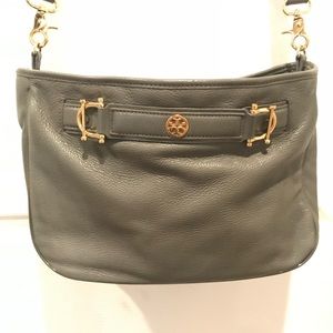 Gray Tory Burch Horsebit Satchel